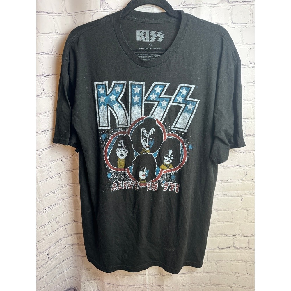 KISS Alive in 77 T-Shirt Band Tee Rock Music XL